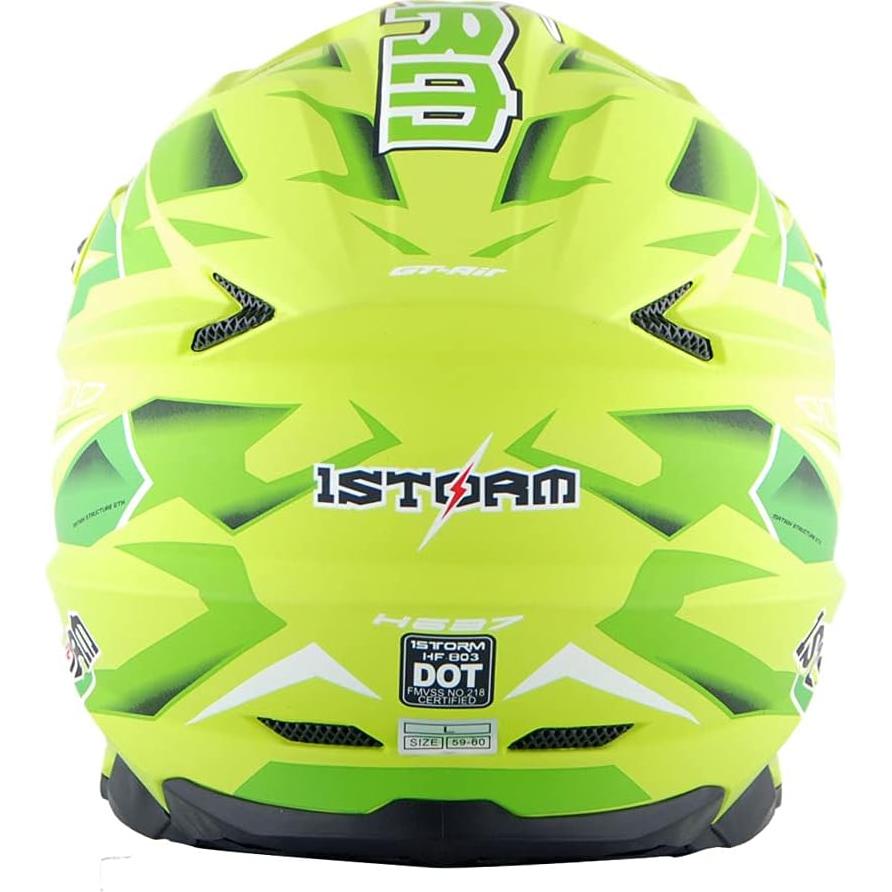 Casco 1Storm HF803 Motocross Adulto Negro Mate S