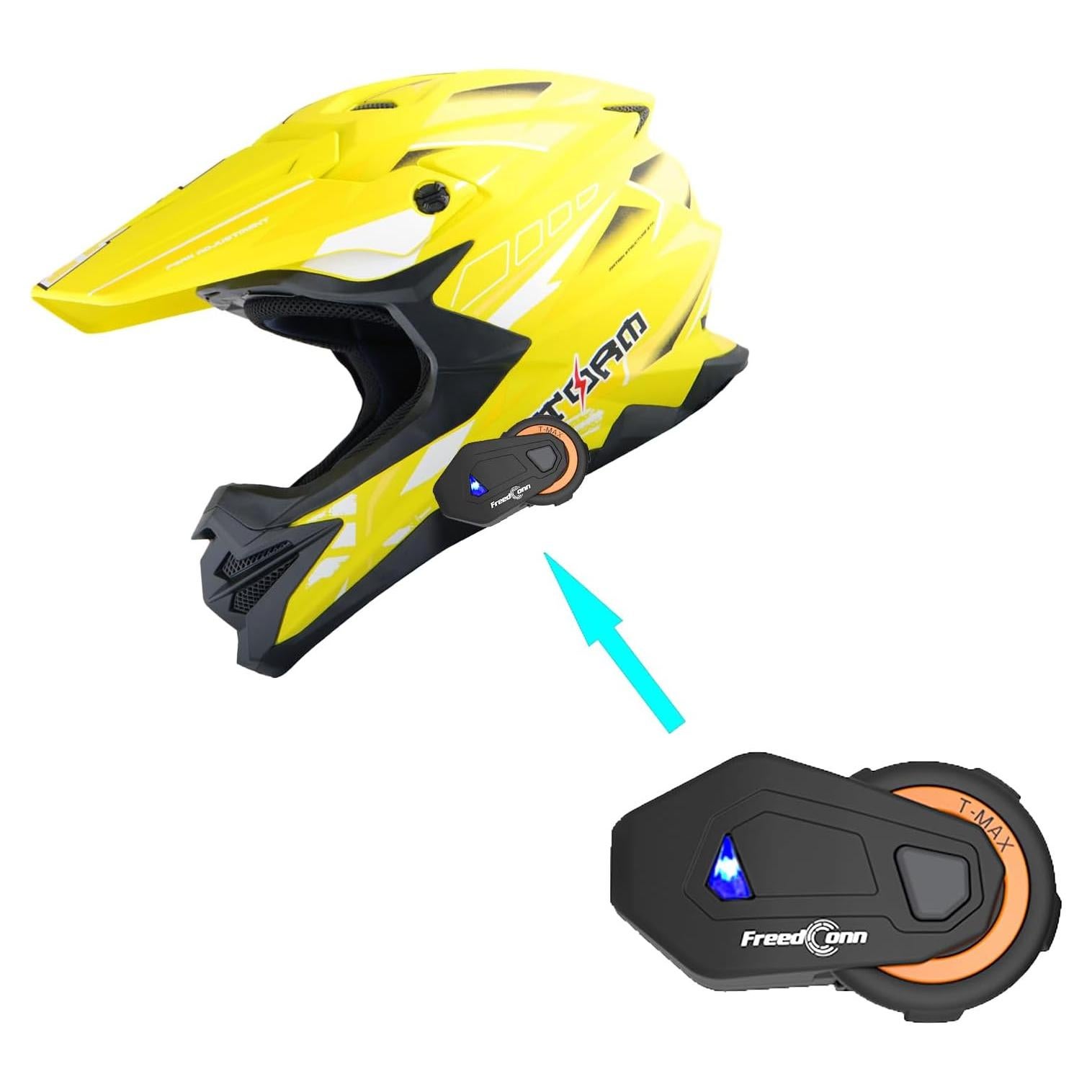 Casco 1Storm HF803 Motocross Adulto Negro Mate S