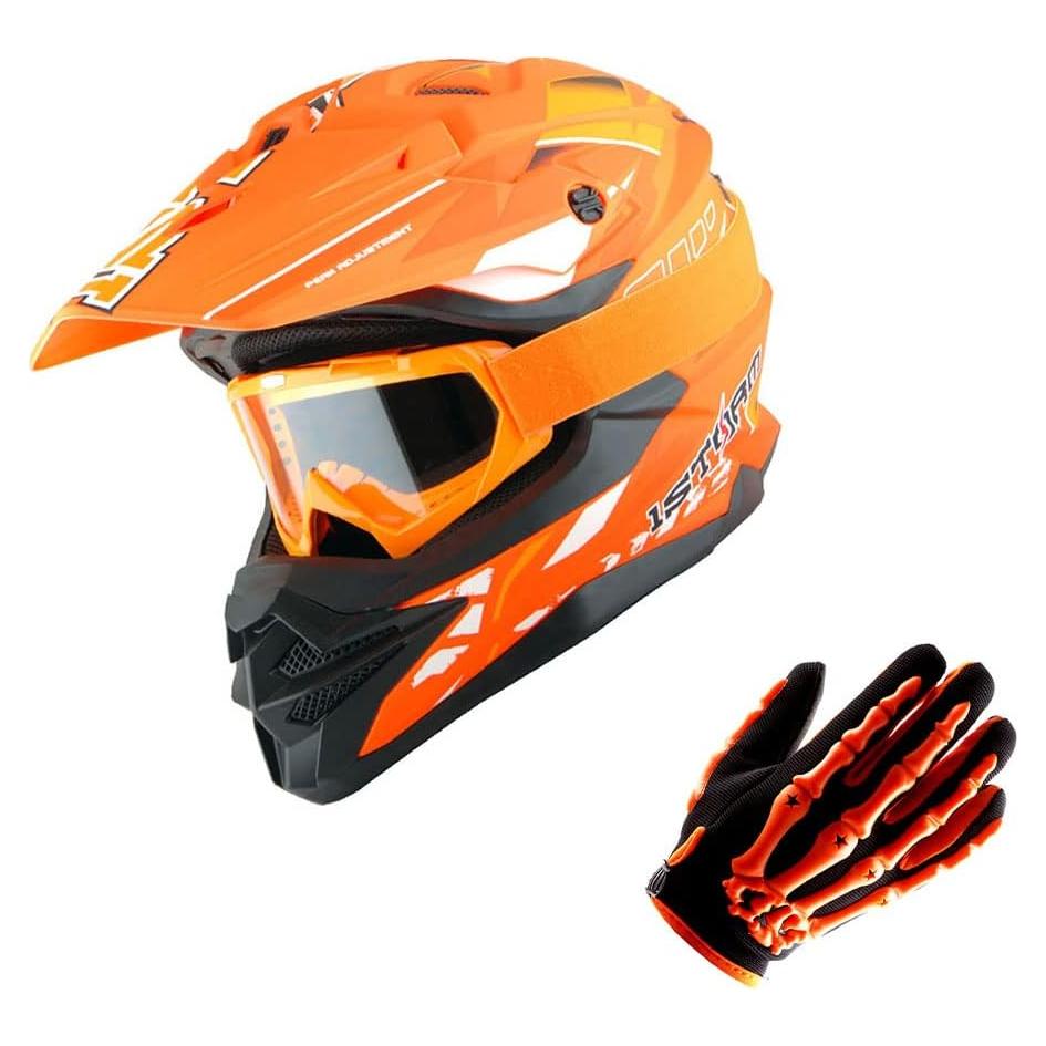 Casco 1Storm HF803 Motocross Adulto Negro Mate