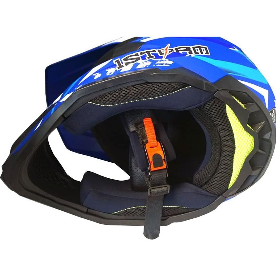 Casco de Motocross 1Storm HF803 Negro Mate Pequeño