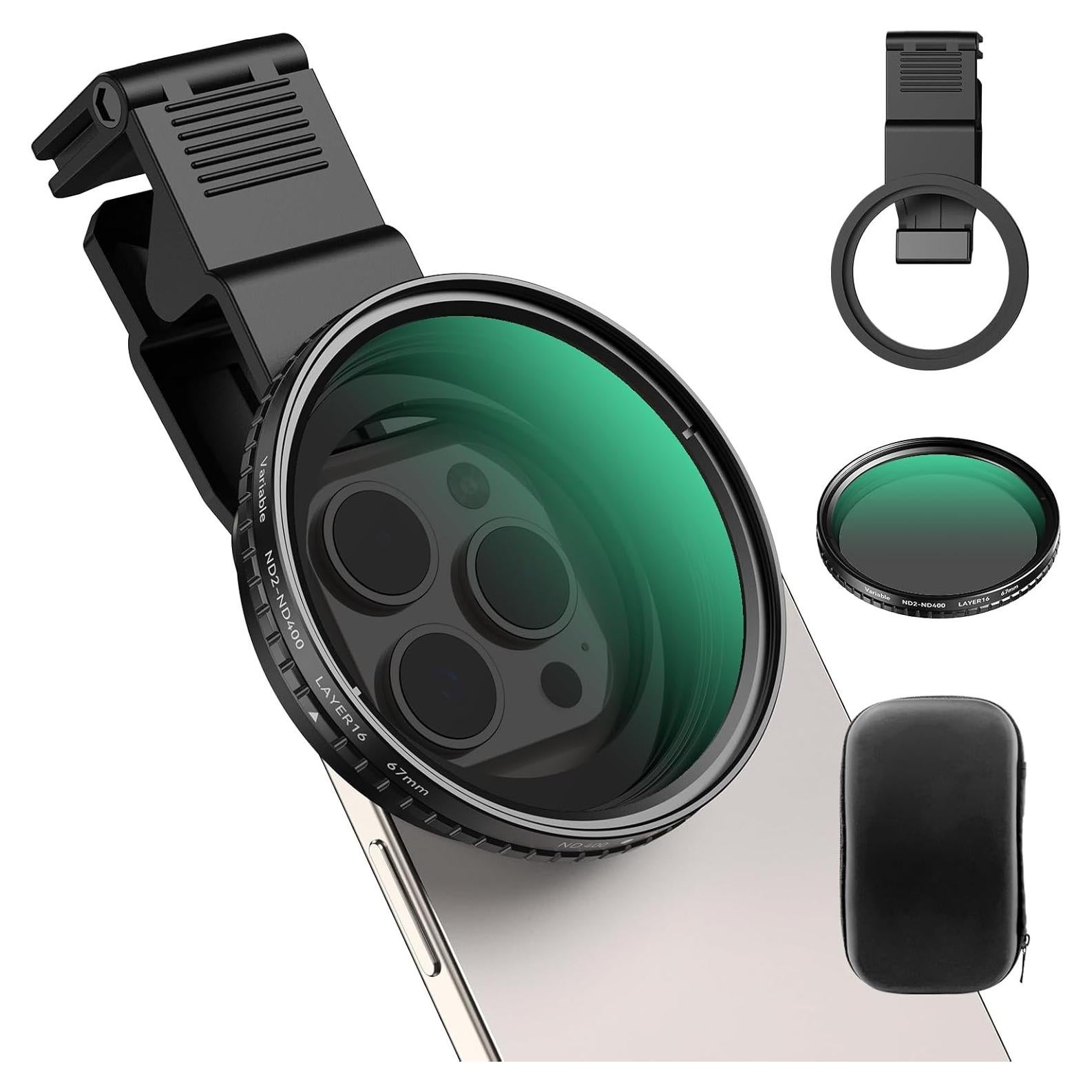 Filtro ND APEXEL 67mm Variable ND2-ND400 para Cámara