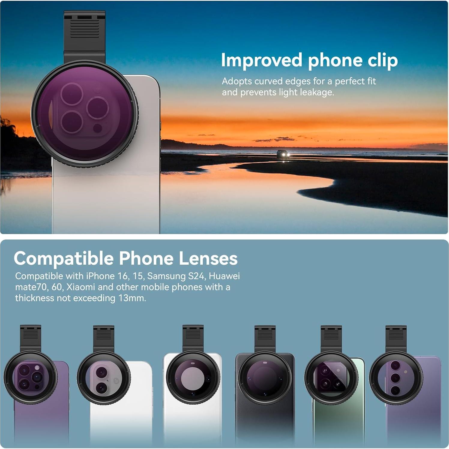 Filtro ND APEXEL 67mm Variable ND2-ND400 para Cámara