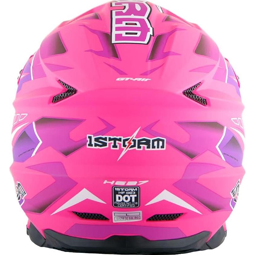 Casco 1Storm HF803 Motocross Adulto Negro Mate