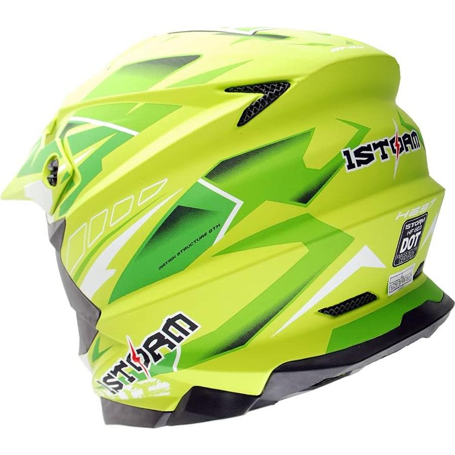 Casco 1Storm HF803 Motocross Adulto Negro Mate 53-54 CM