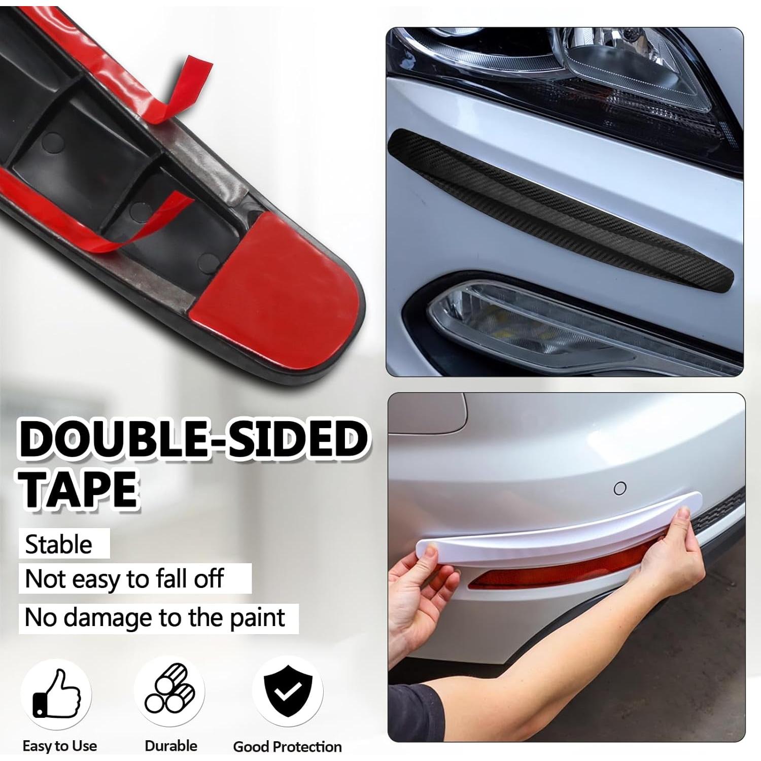 Tira de Protección de Parachoques Bonsicoky 2 Paquete Negro