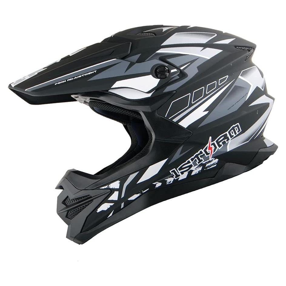 Casco 1Storm HF803 Motocross Adulto Negro Mate S