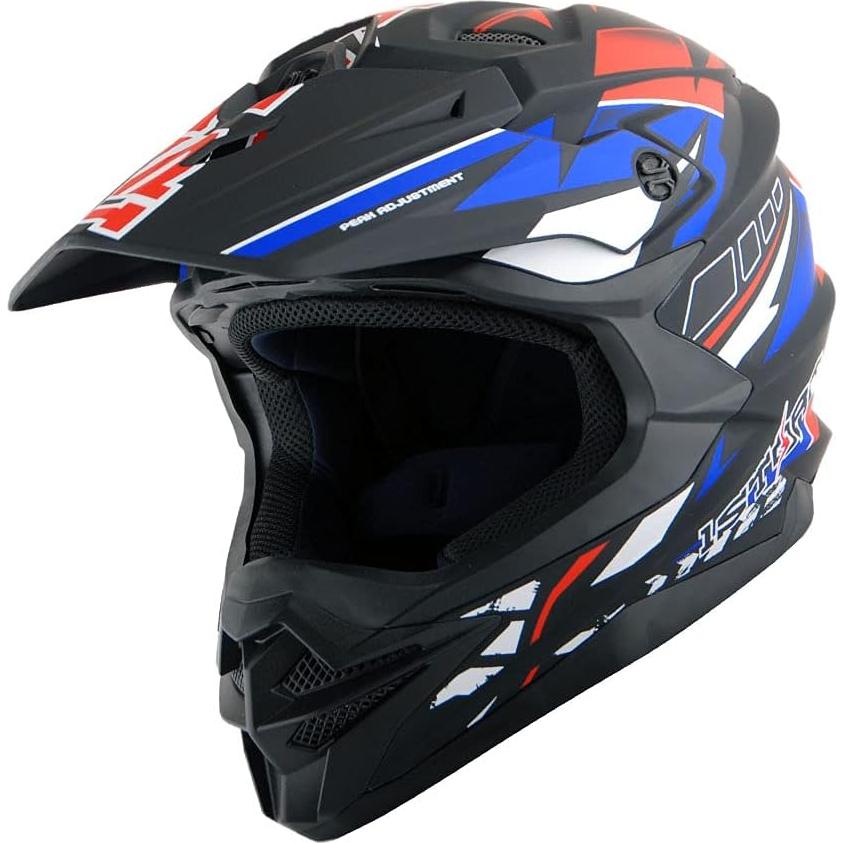 Casco de Motocross 1Storm HF803 Negro Mate S 53-54 cm