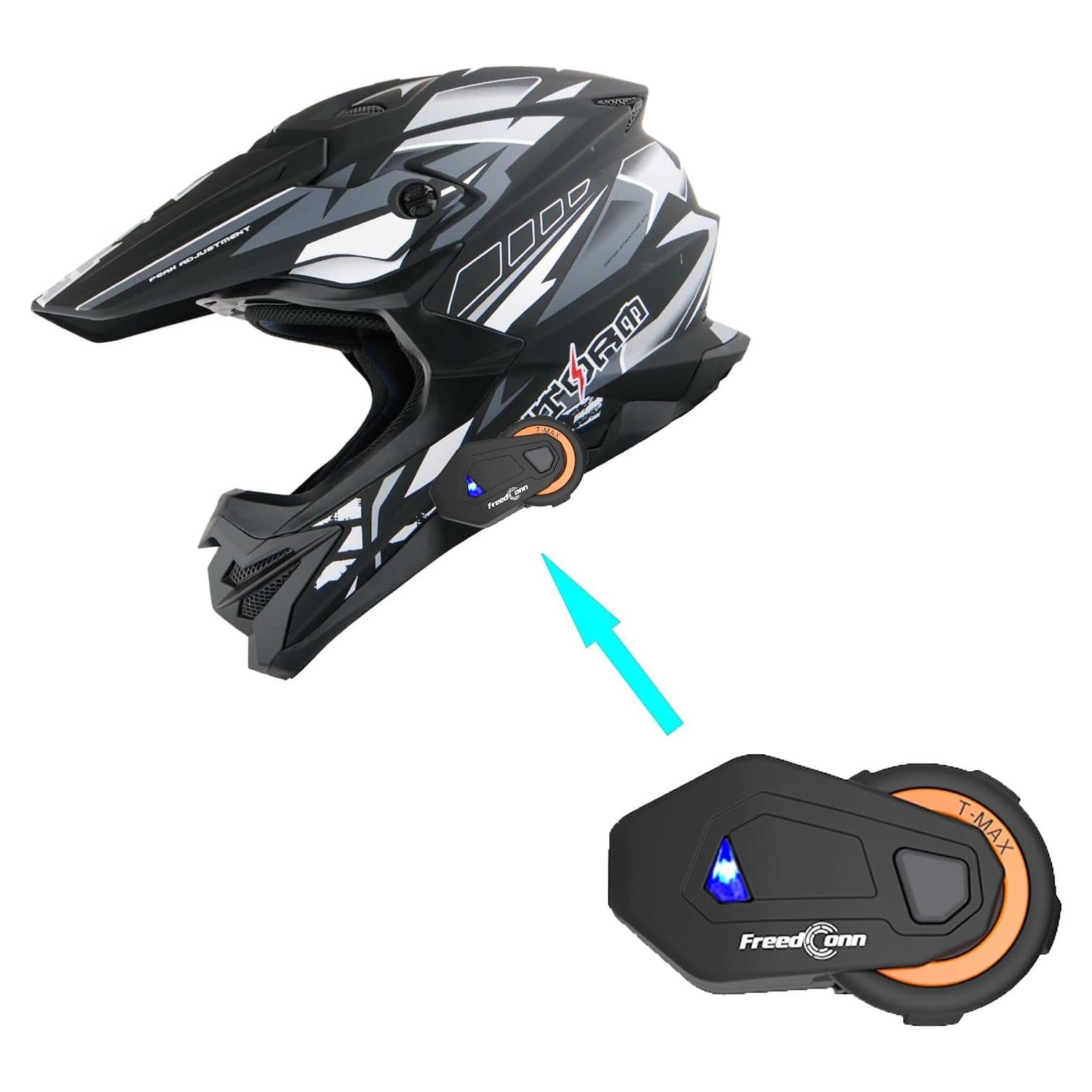 Casco 1Storm HF803 Motocross Adulto Negro Mate S