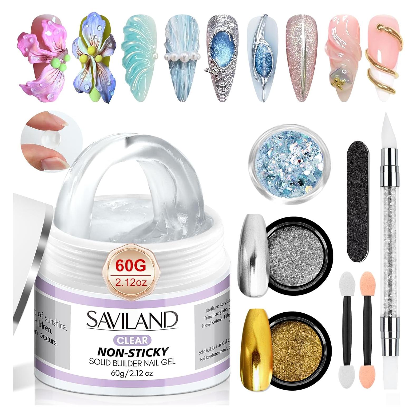 Gel Constructor Sólido para Uñas SAVILAND 60g 3D No Pegajoso