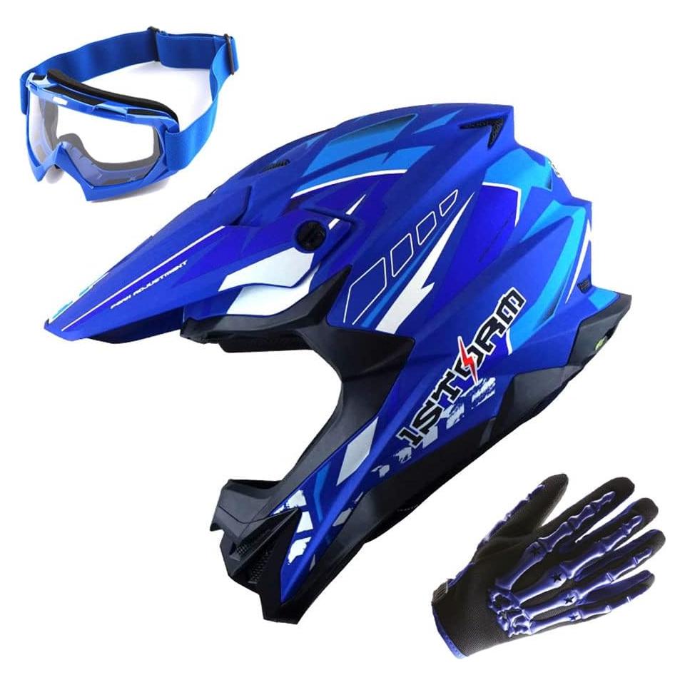 Casco 1Storm HF803 Motocross Adulto Negro Mate 53-54 cm