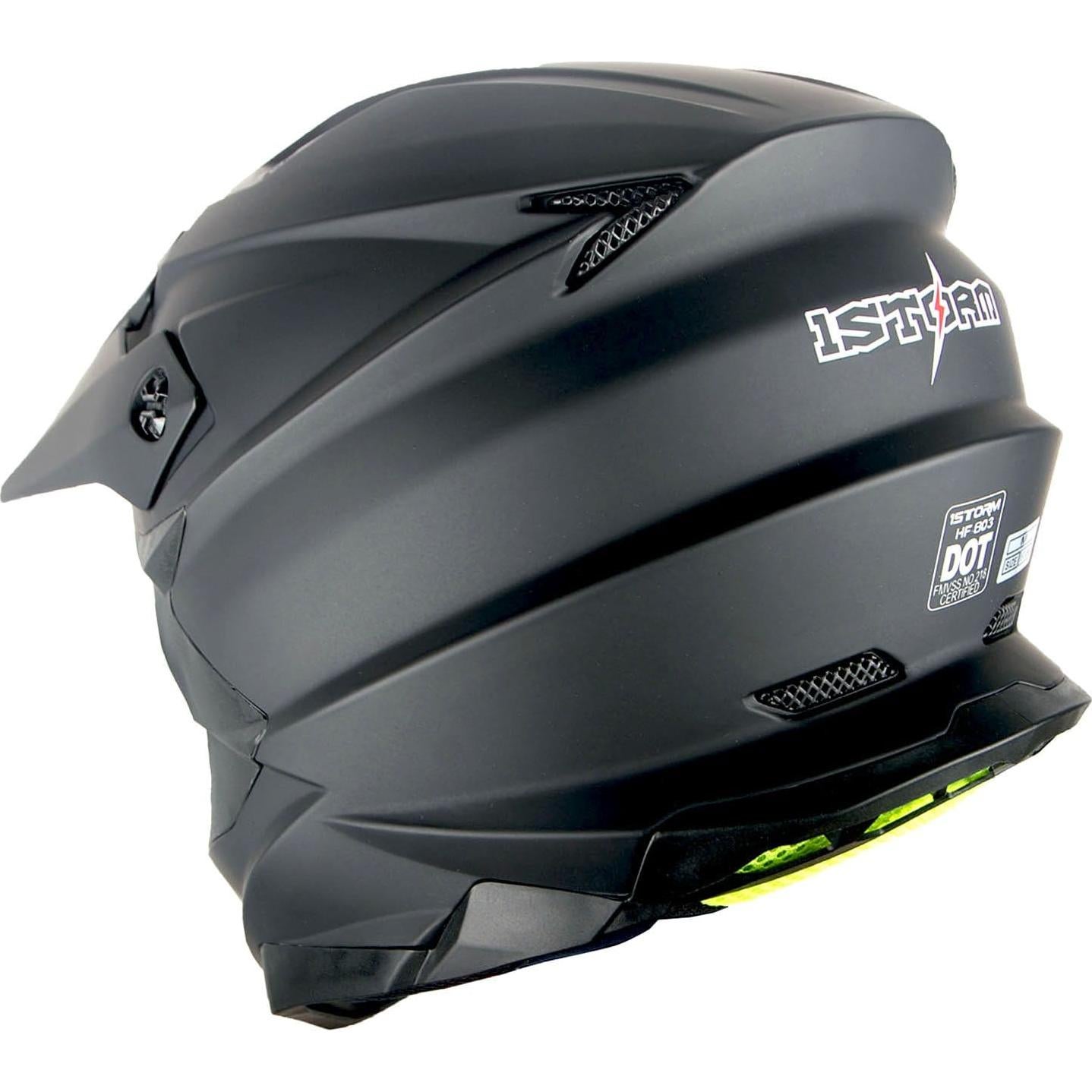 Casco 1Storm HF803 Motocross Adulto Negro Mate