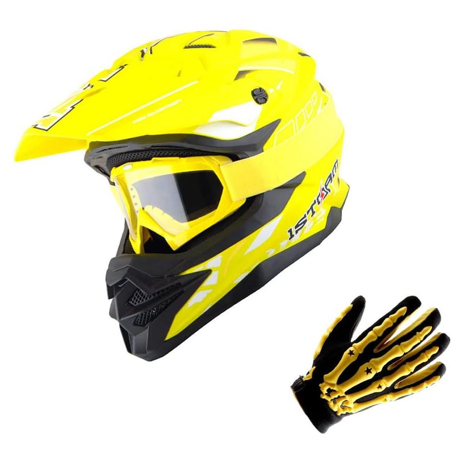 Casco 1Storm HF803 Motocross Adulto Negro Mate S