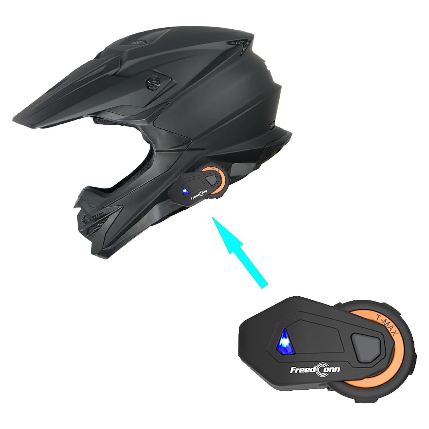 Casco 1Storm HF803 Motocross Adulto Negro Mate