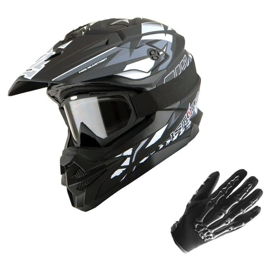 Casco 1Storm HF803 Motocross Adulto Negro Mate S