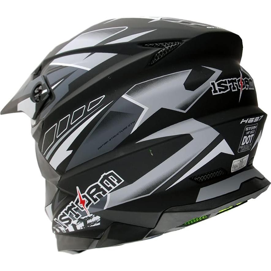Casco 1Storm HF803 Motocross Adulto Negro Mate S