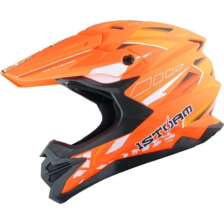 Casco Motocross 1Storm HF803 Negro Mate S 53-54 cm