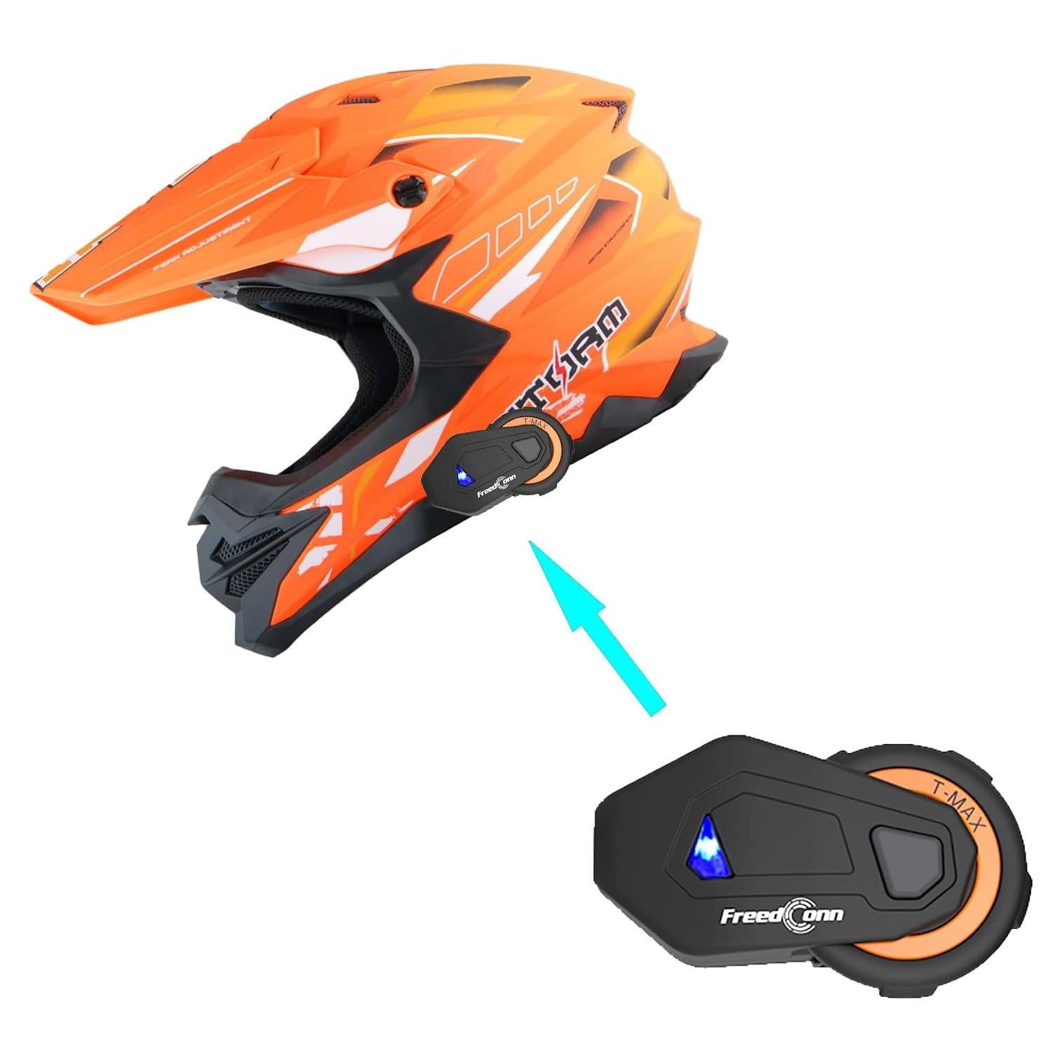 Casco de Motocross 1Storm HF803 Negro Mate S