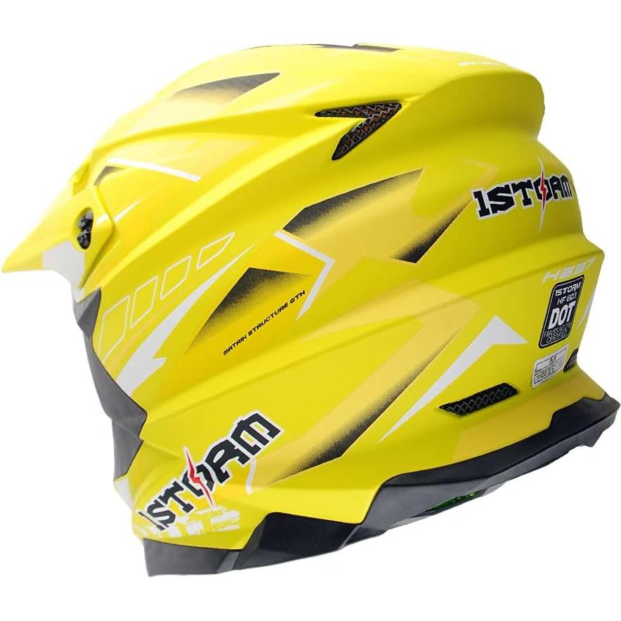 Casco 1Storm HF803 Motocross Adulto Negro Mate S
