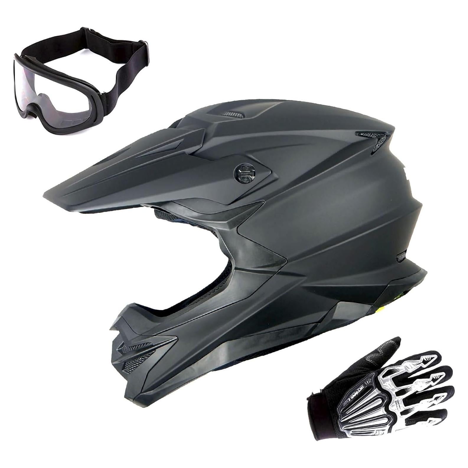 Casco 1Storm HF803 Motocross Adulto Negro Mate S