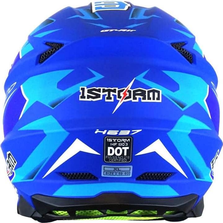 Casco 1Storm HF803 Motocross Adulto Negro Mate