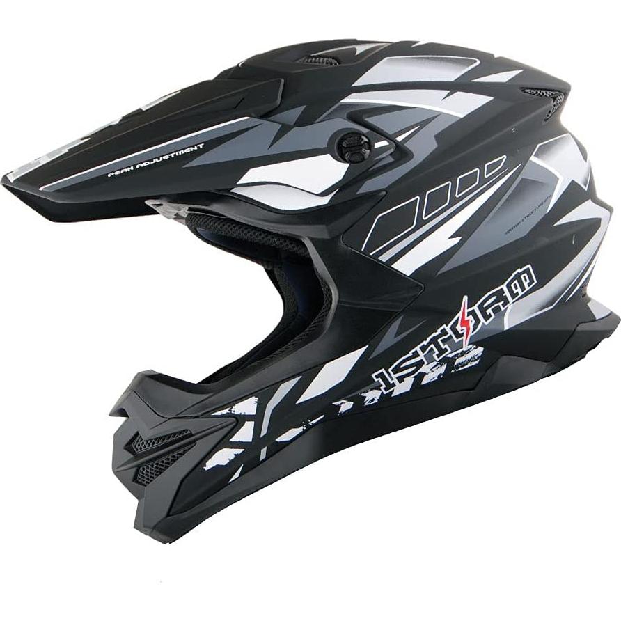 Casco de Motocross 1Storm HF803 Negro Mate Pequeño