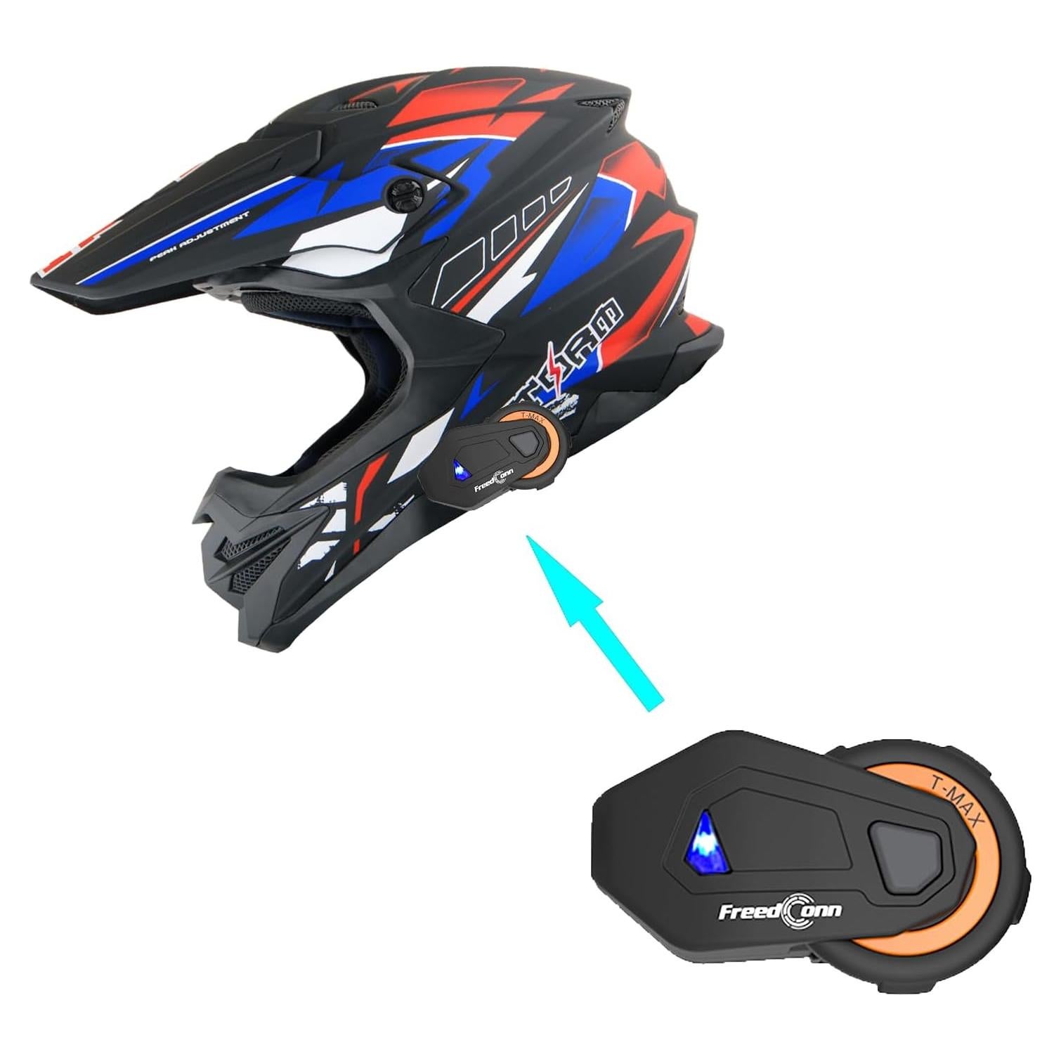 Casco de Motocross 1Storm HF803 Negro Mate S 53-54 cm