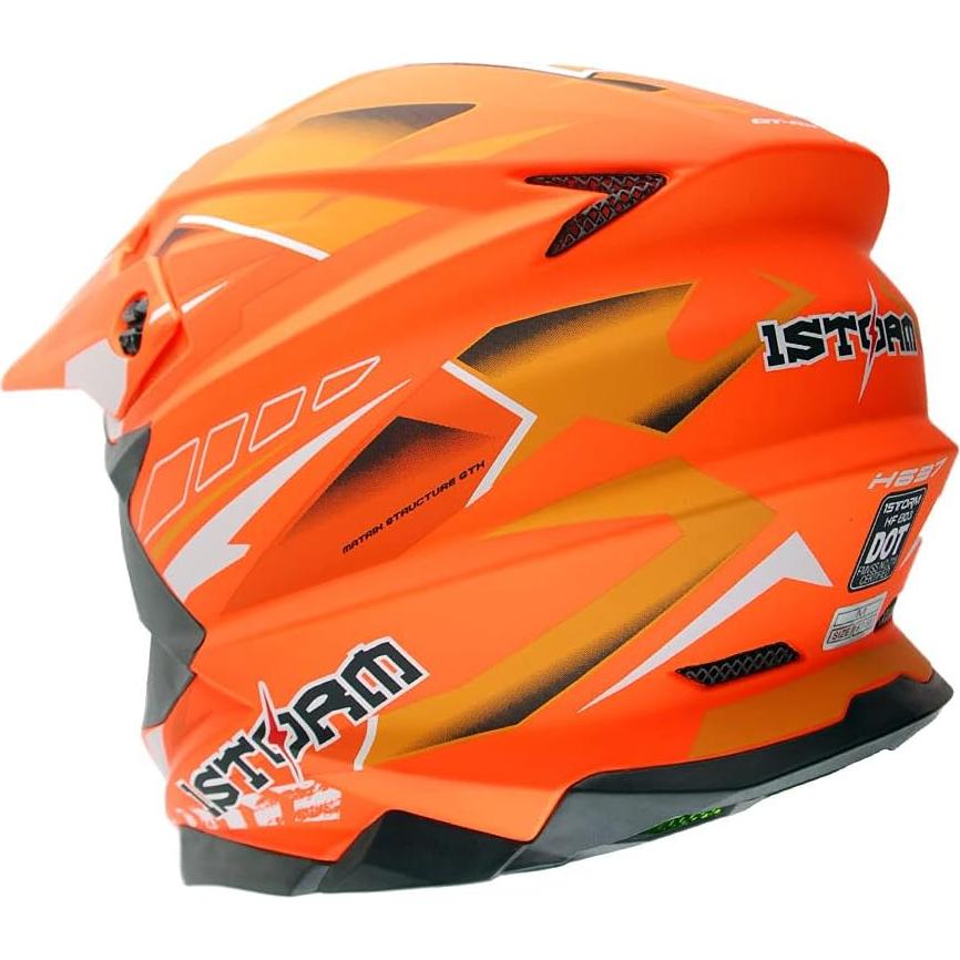 Casco de Motocross 1Storm HF803 Negro Mate Pequeño