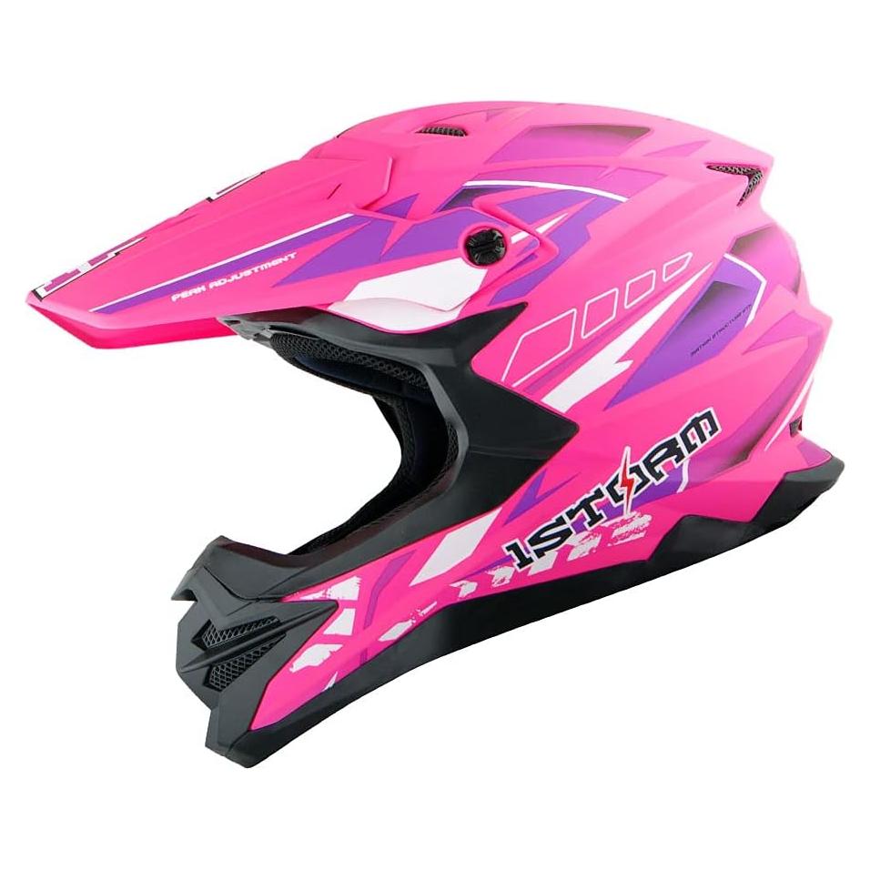 Casco de Motocross 1Storm HF803 Pequeño Negro Mate