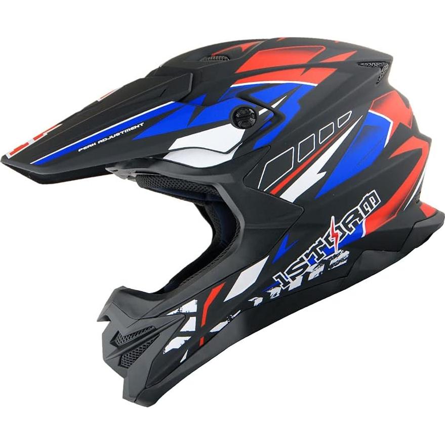 Casco de Motocross 1Storm HF803 Negro Mate S 53-54 cm
