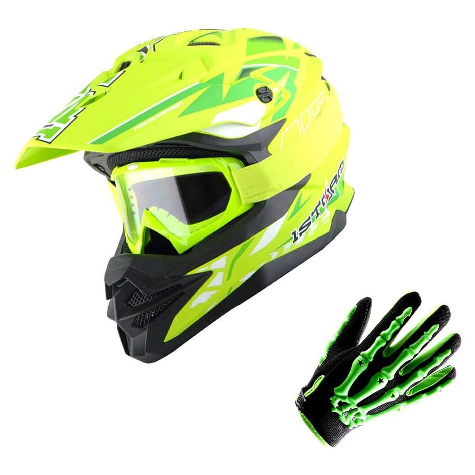 Casco 1Storm HF803 Motocross Adulto Negro Mate 53-54 cm