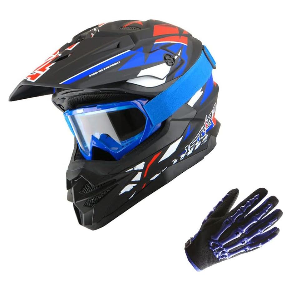 Casco de Motocross 1Storm HF803 Negro Mate S 53-54 cm