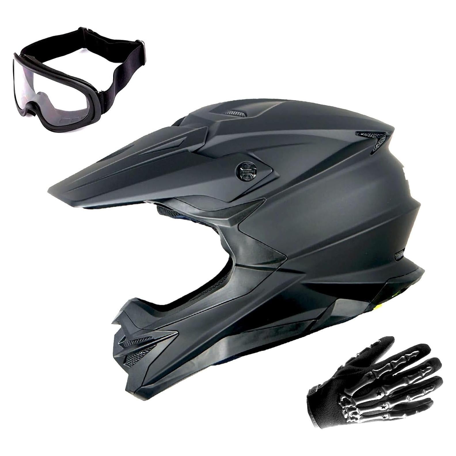 Casco de Motocross 1Storm HF803 Negro Mate Pequeño