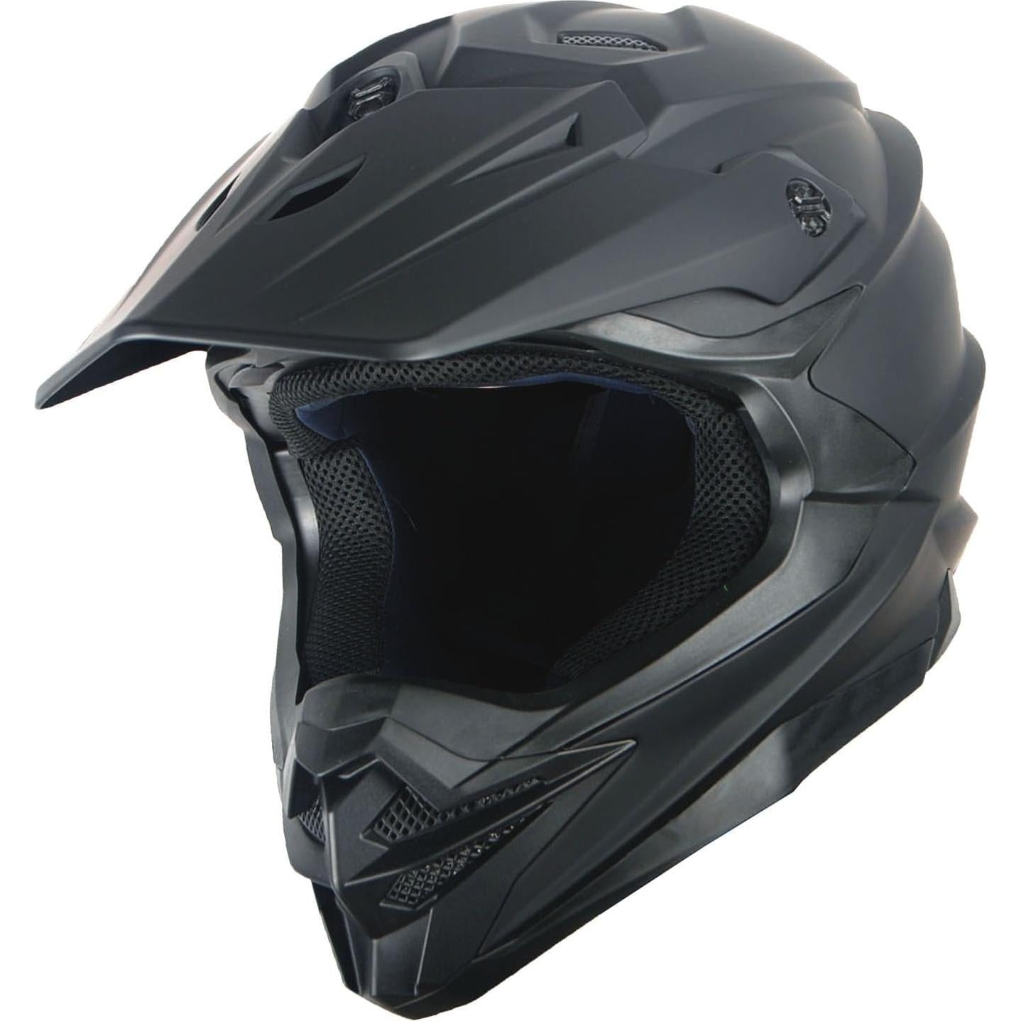 Casco de Motocross 1Storm HF803 Negro Mate Pequeño