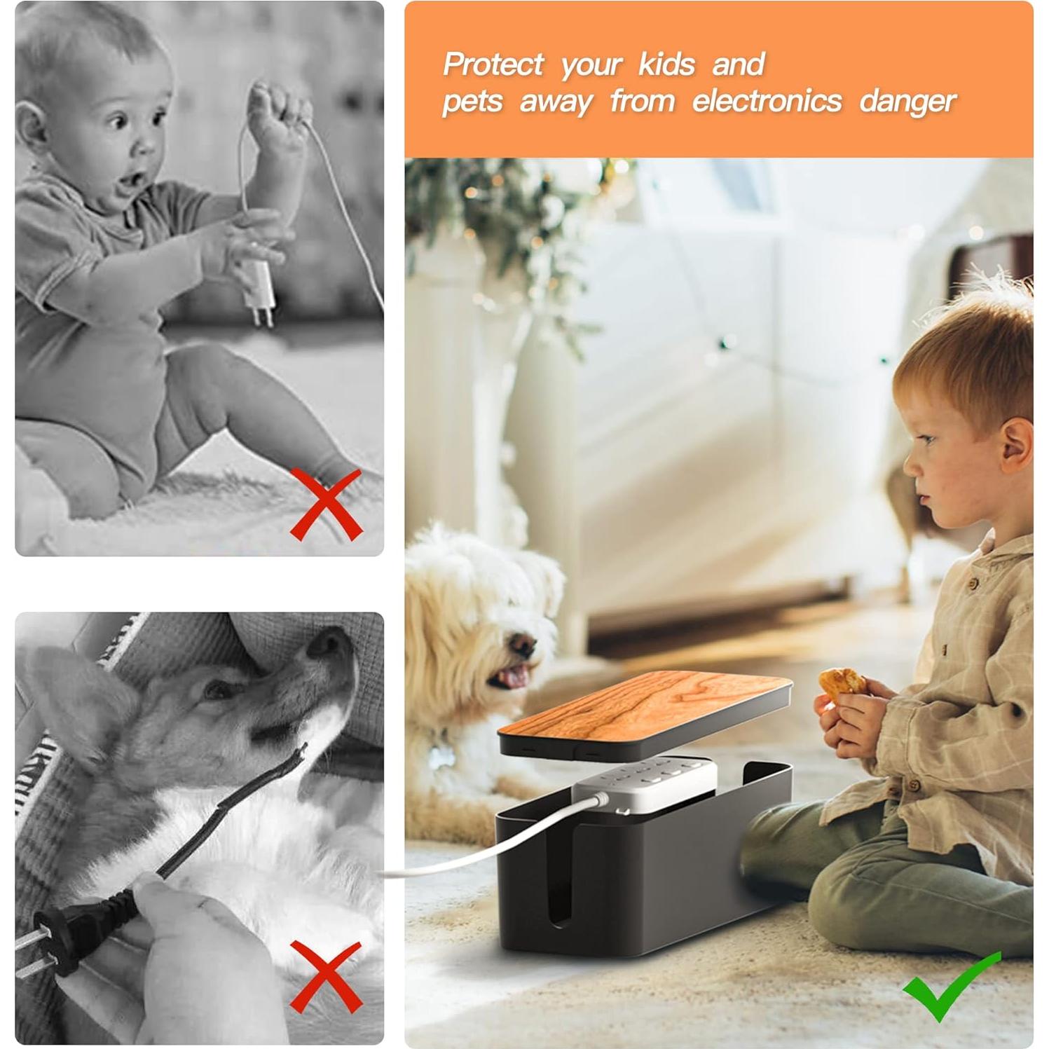 Caja Organizadora de Cables CABLE GARDEN 2 Piezas Negro