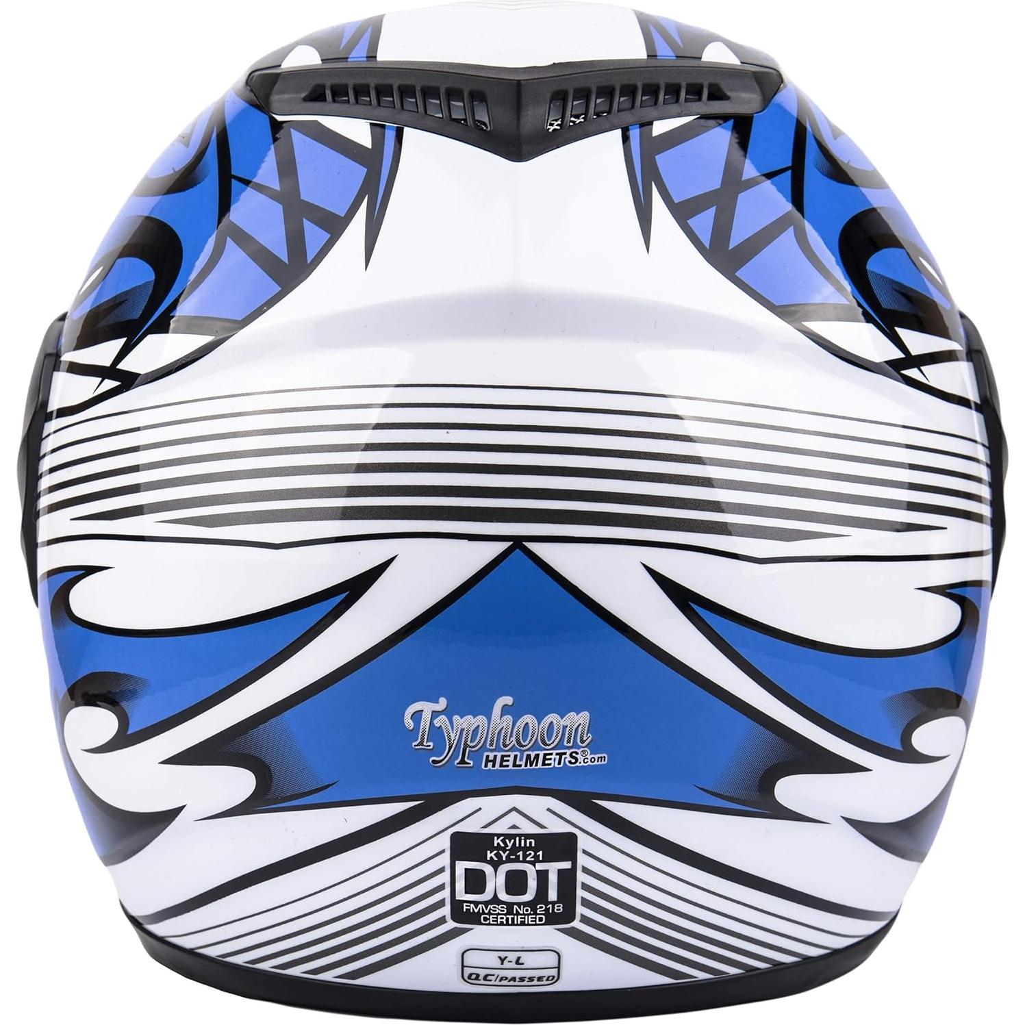 Casco Motocicleta Typhoon Youth Pequeño Negro ABS