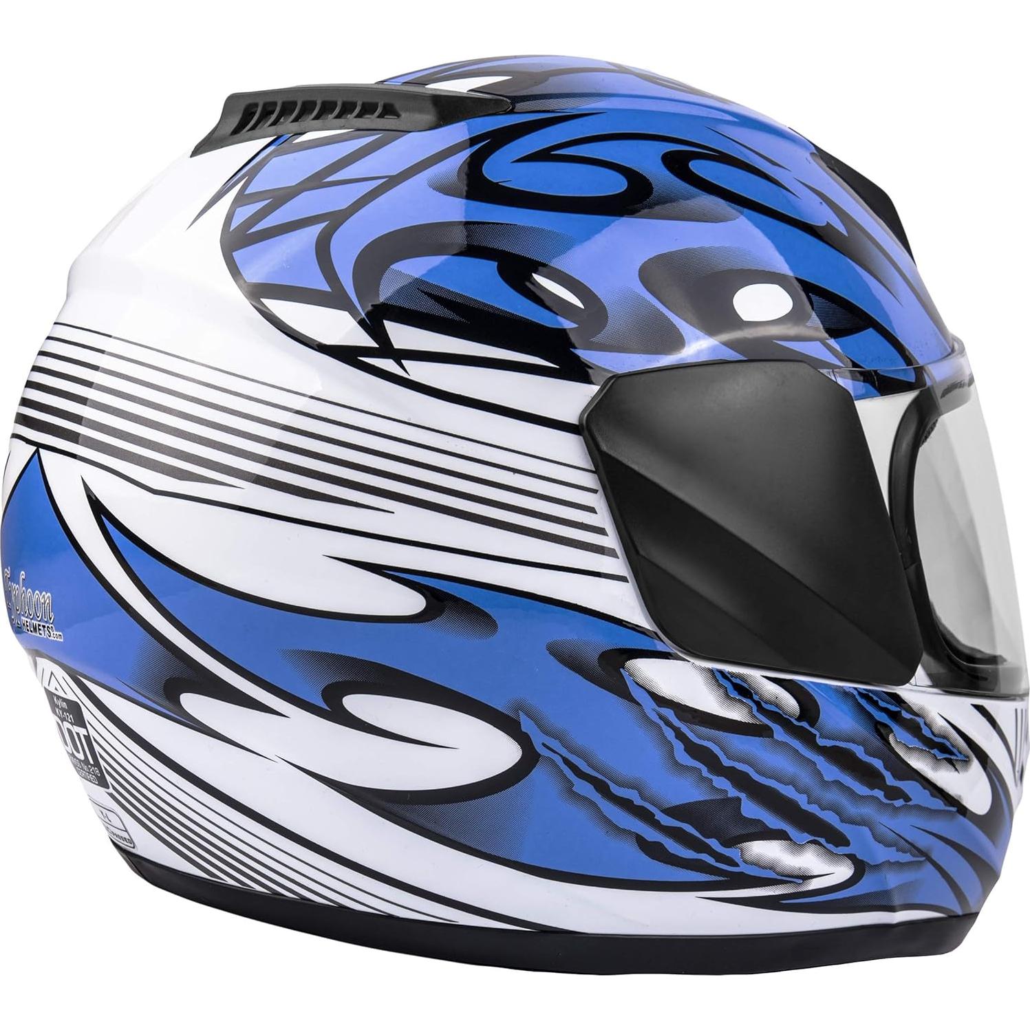 Casco Motocicleta Typhoon Youth Pequeño Negro ABS