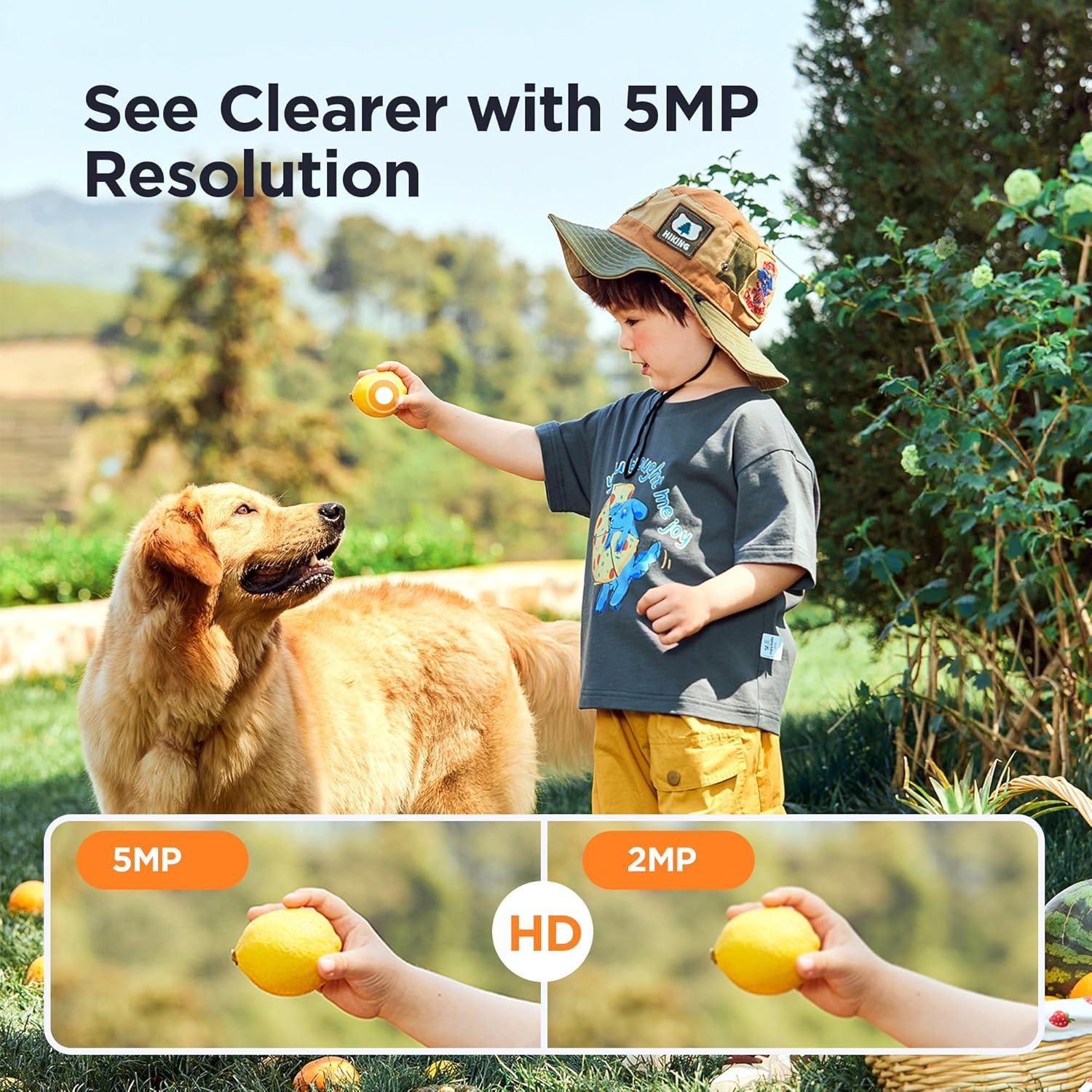 Cámara de Seguridad TIGERSECU 5MP Metal IP66 Interior/Exterior