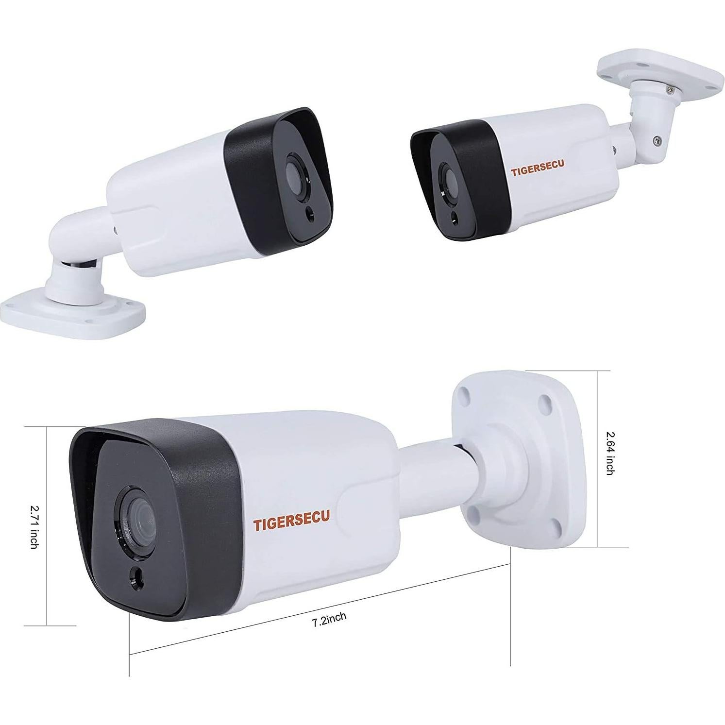 Cámara de Seguridad TIGERSECU 5MP Metal IP66 Interior/Exterior