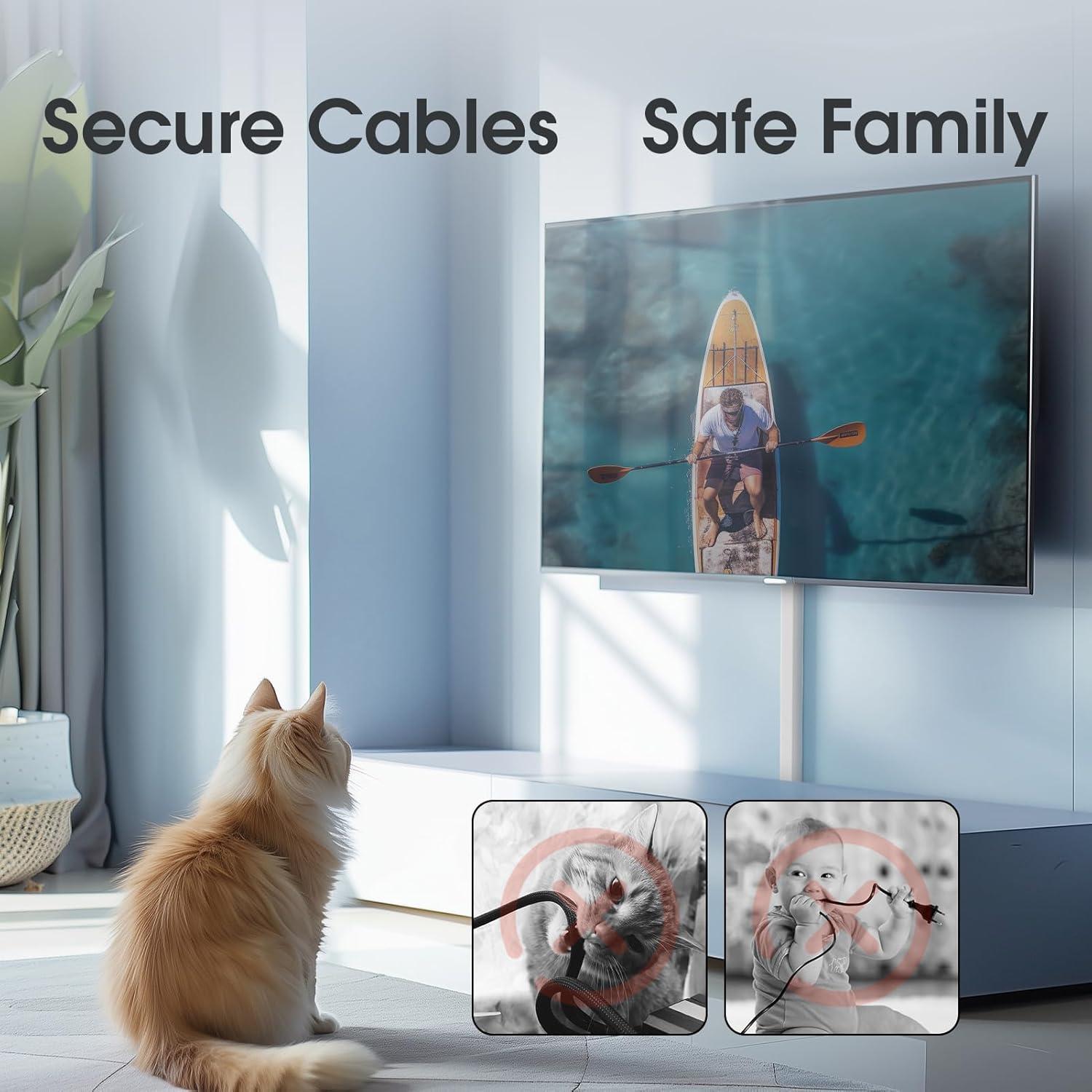 Cubierta de Cables Yecaye 119cm X-Large Pintable Blanca