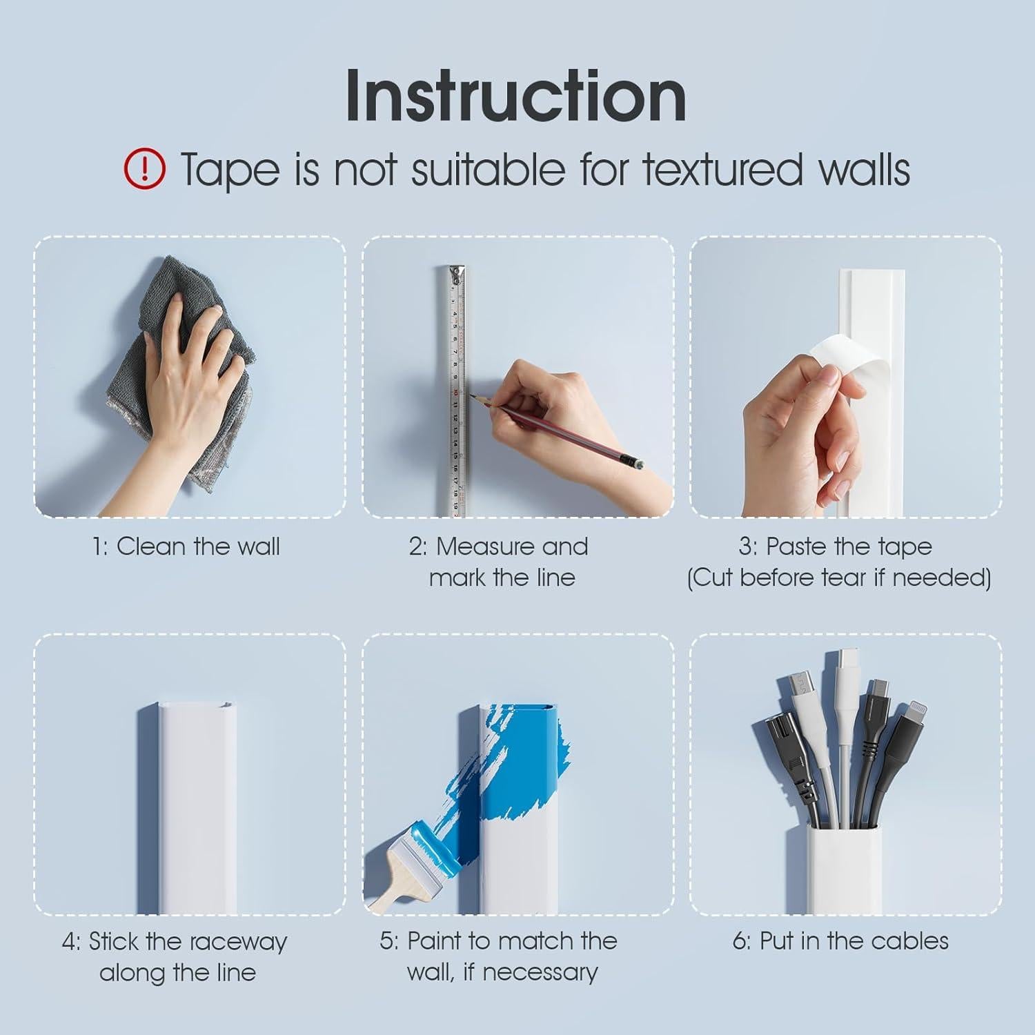 Cubierta de Cables Yecaye 119cm X-Large Pintable Blanca