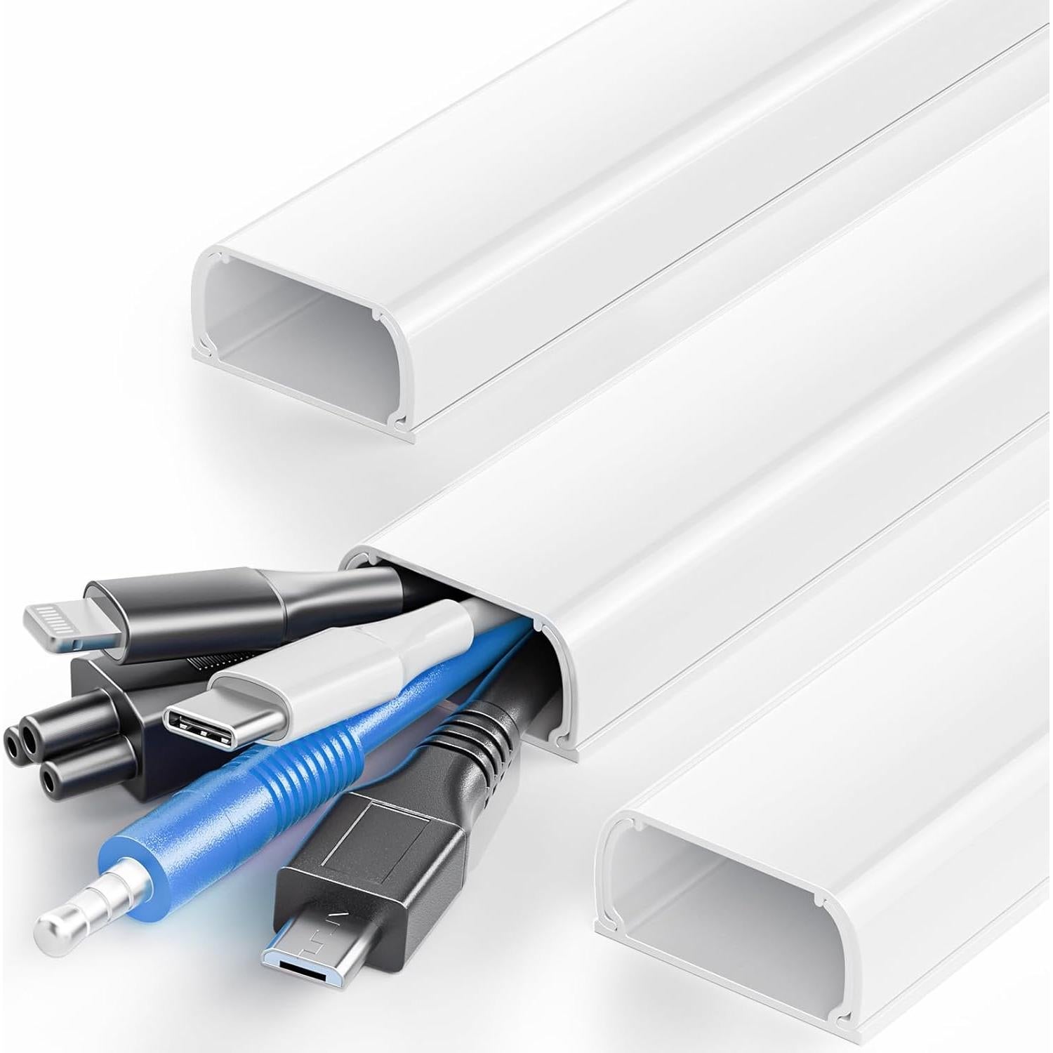 Cubierta de Cables Yecaye 119cm X-Large Pintable Blanca