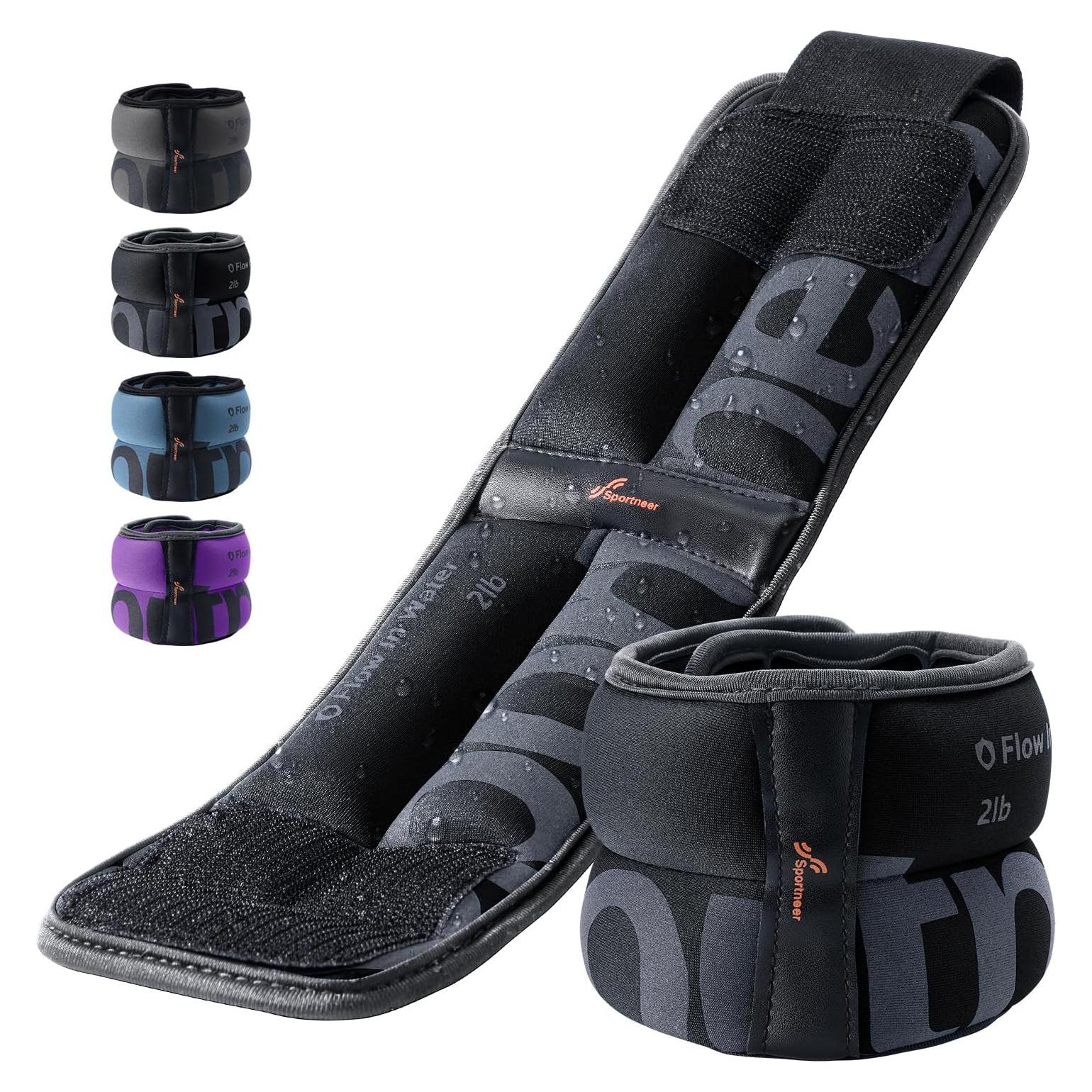 Pesas de Tobillo Sportneer 0.91 kg x 2 Neopreno Ajustables