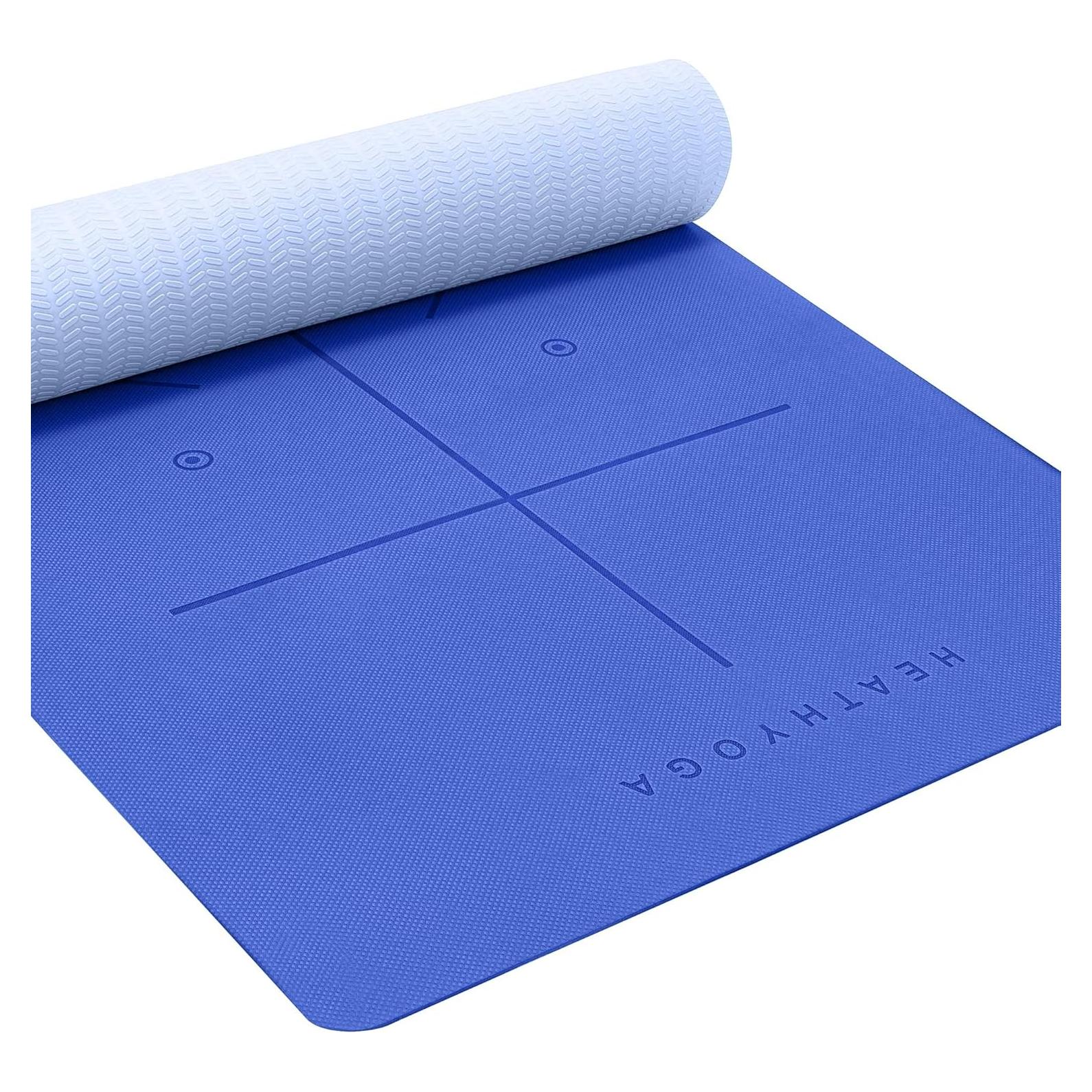 Alfombrilla de Yoga Heathyoga Antideslizante 183x66cm TPE