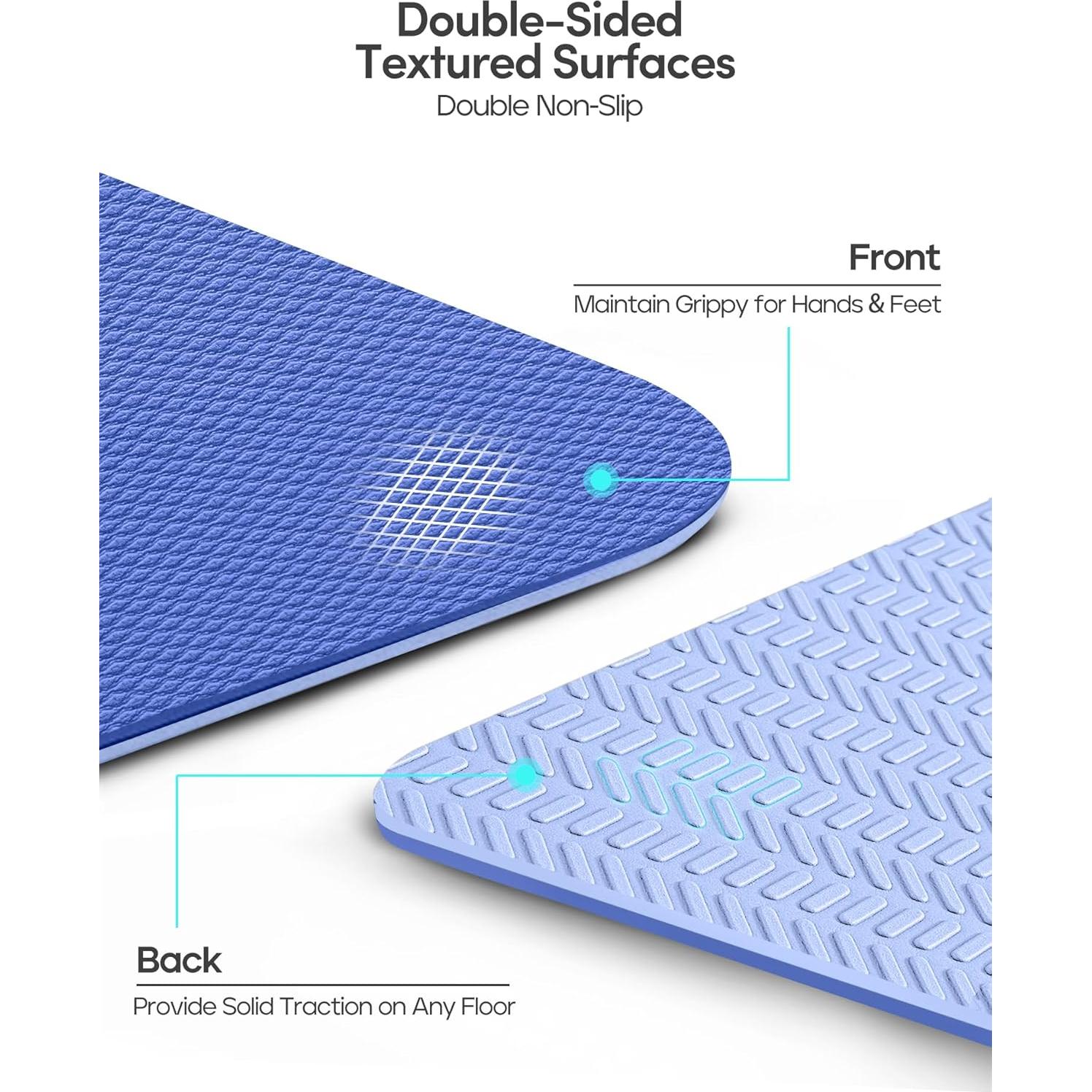 Alfombrilla de Yoga Heathyoga Antideslizante 183x66cm TPE