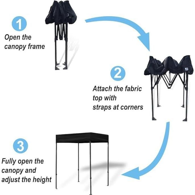 Cubierta de Techo Eurmax 5x5 Negra para Carpa Pop Up