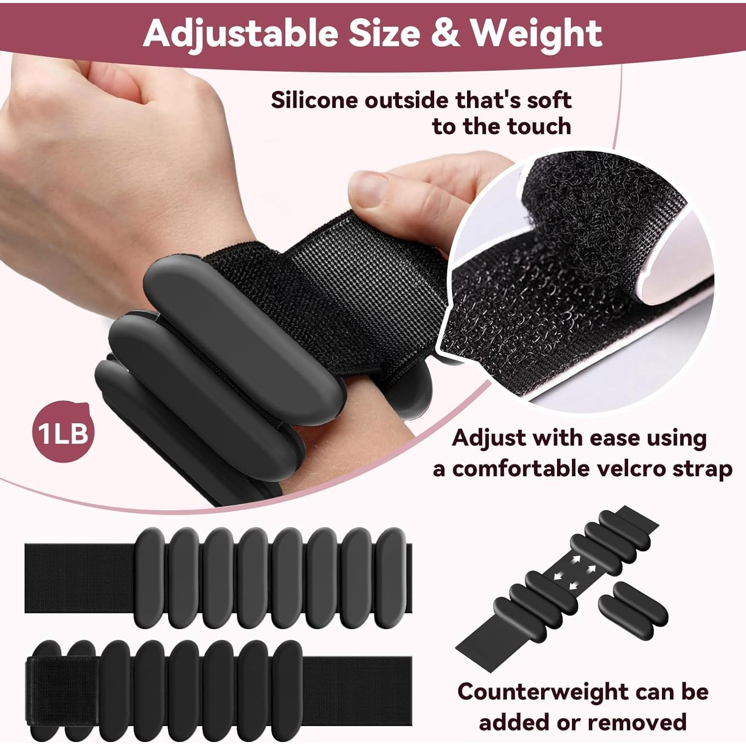 Conjunto de Pesas Ajustables para Muñeca y Tobillo Nousagra 0.45 kg