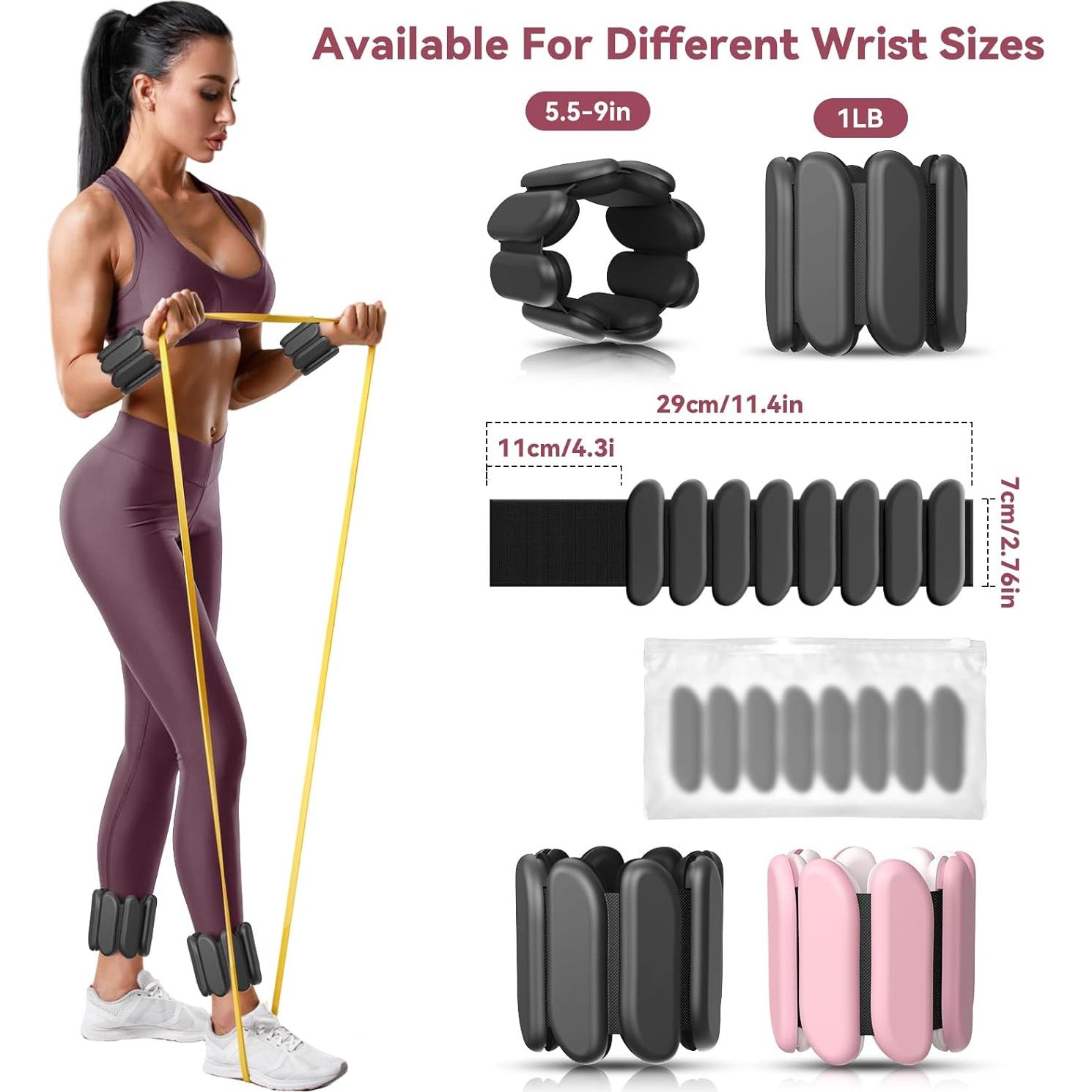 Conjunto de Pesas Ajustables para Muñeca y Tobillo Nousagra 0.45 kg