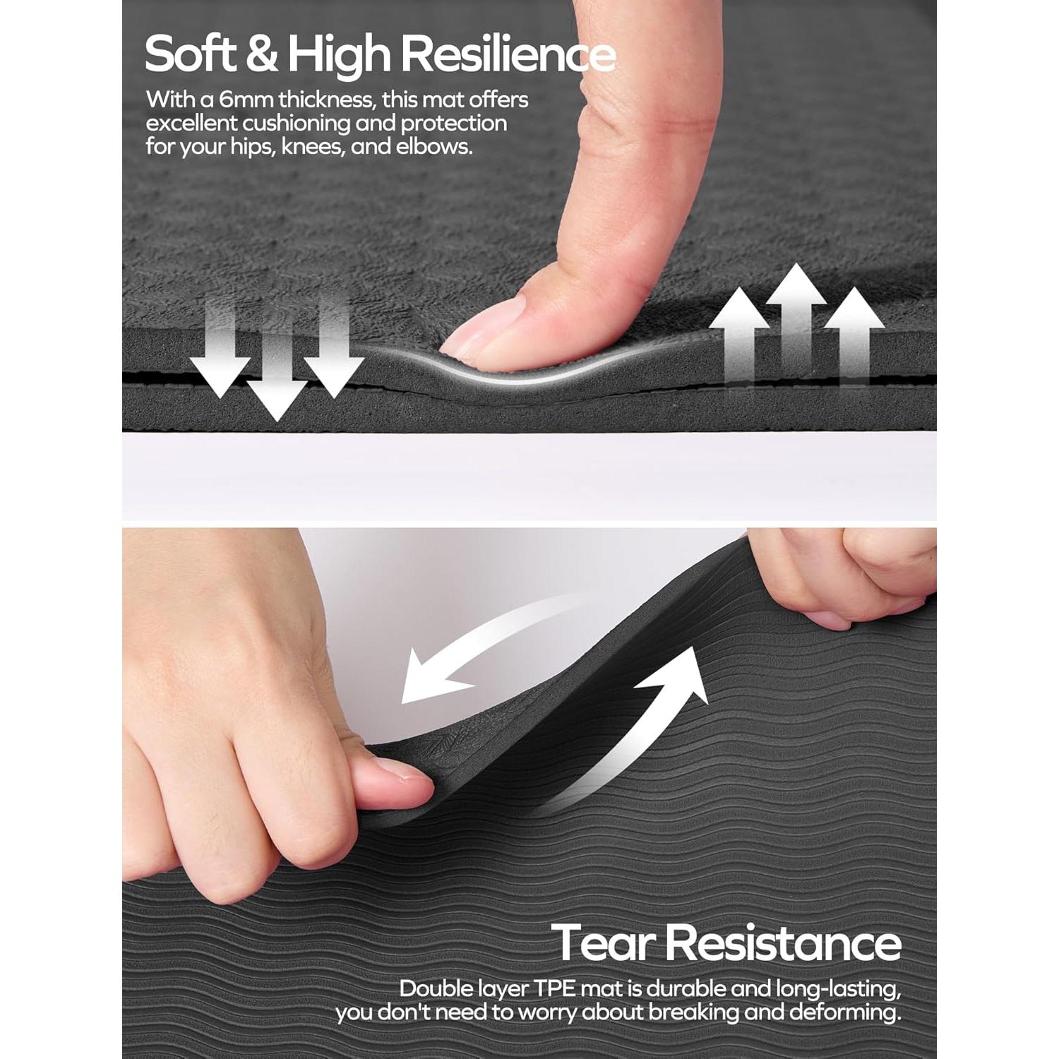 Alfombrilla de Yoga Ewedoos Ecológica Antideslizante 183x64cm 6mm