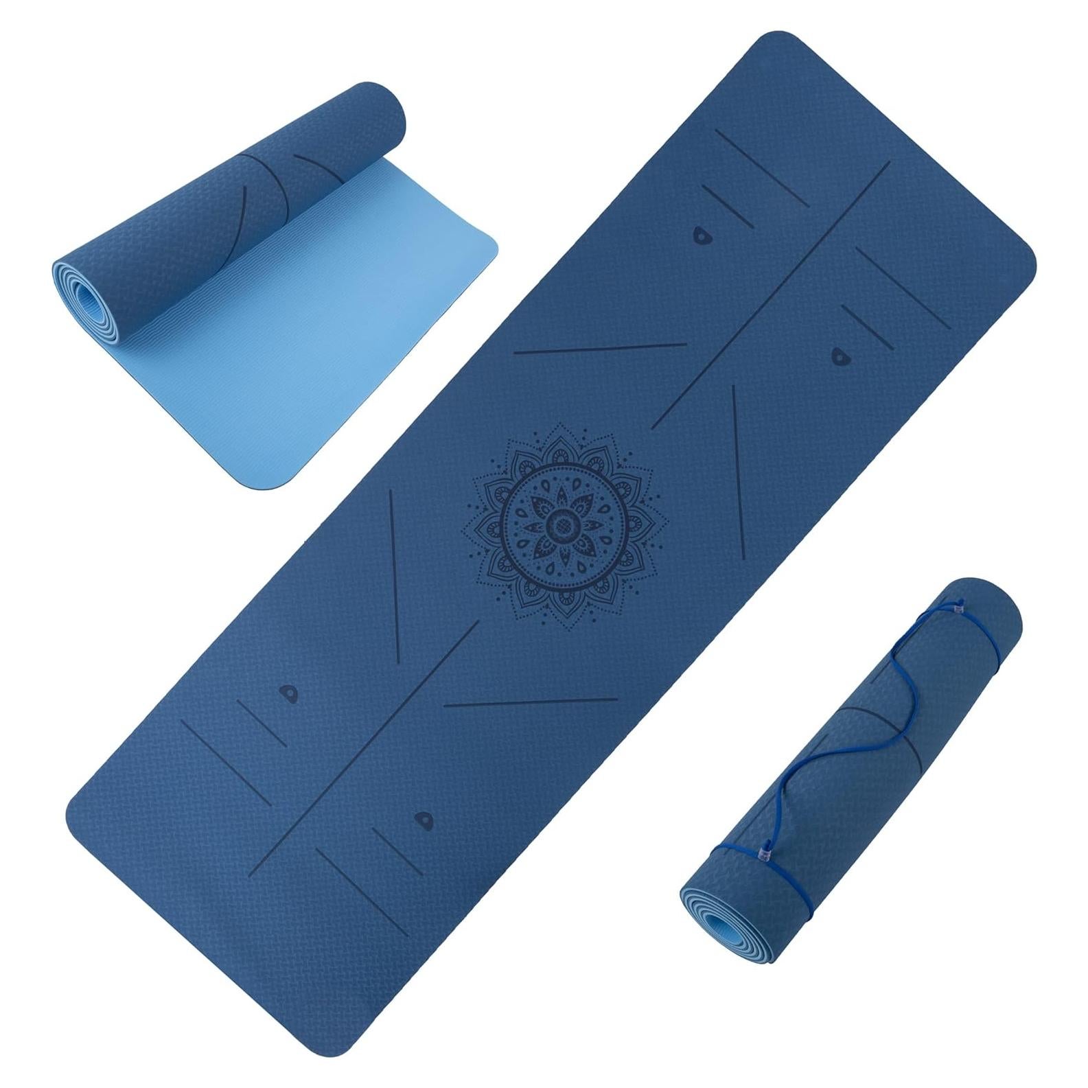 Alfombrilla de Yoga Antideslizante Wakeman 182.88x60.96cm Azul