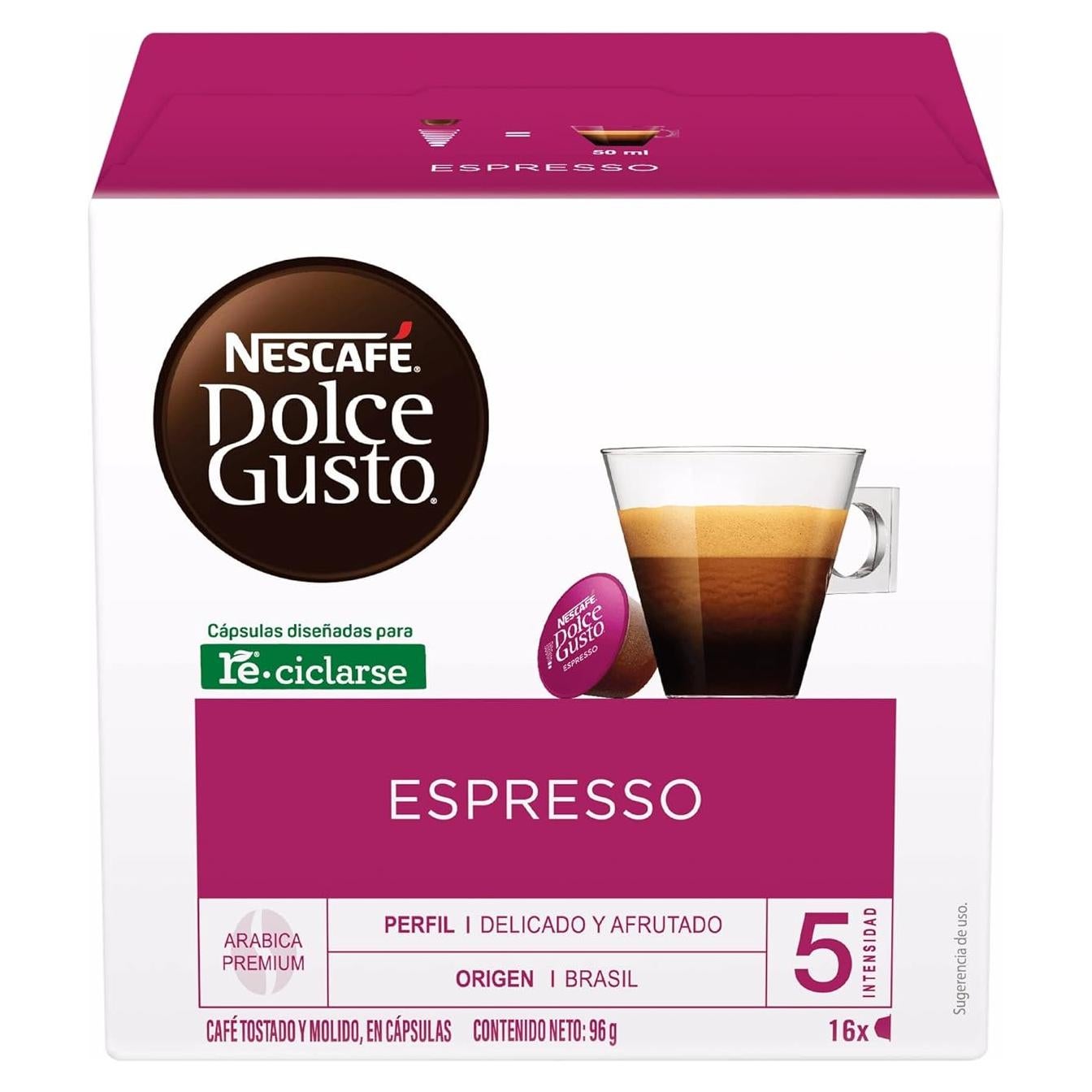 Nescafe Dolce Gusto for Nescafe Dolce Gusto Brewers, Espresso, 16 Count